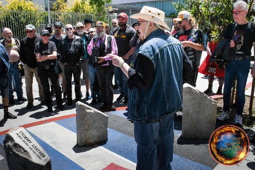 Gayle Rubin leads history tour at Ringold Revival. Photo by Gloria Polo.