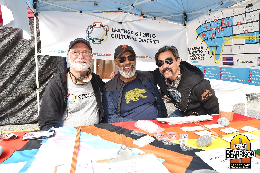 Cal Callahan, Bob Brown and Dave Fong staff the LCD booth at the Bearrison Street Fair.  Photo by Gooch